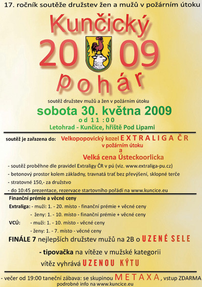 Pozvánka na extraligu 2009 - Letohrad Kunčice